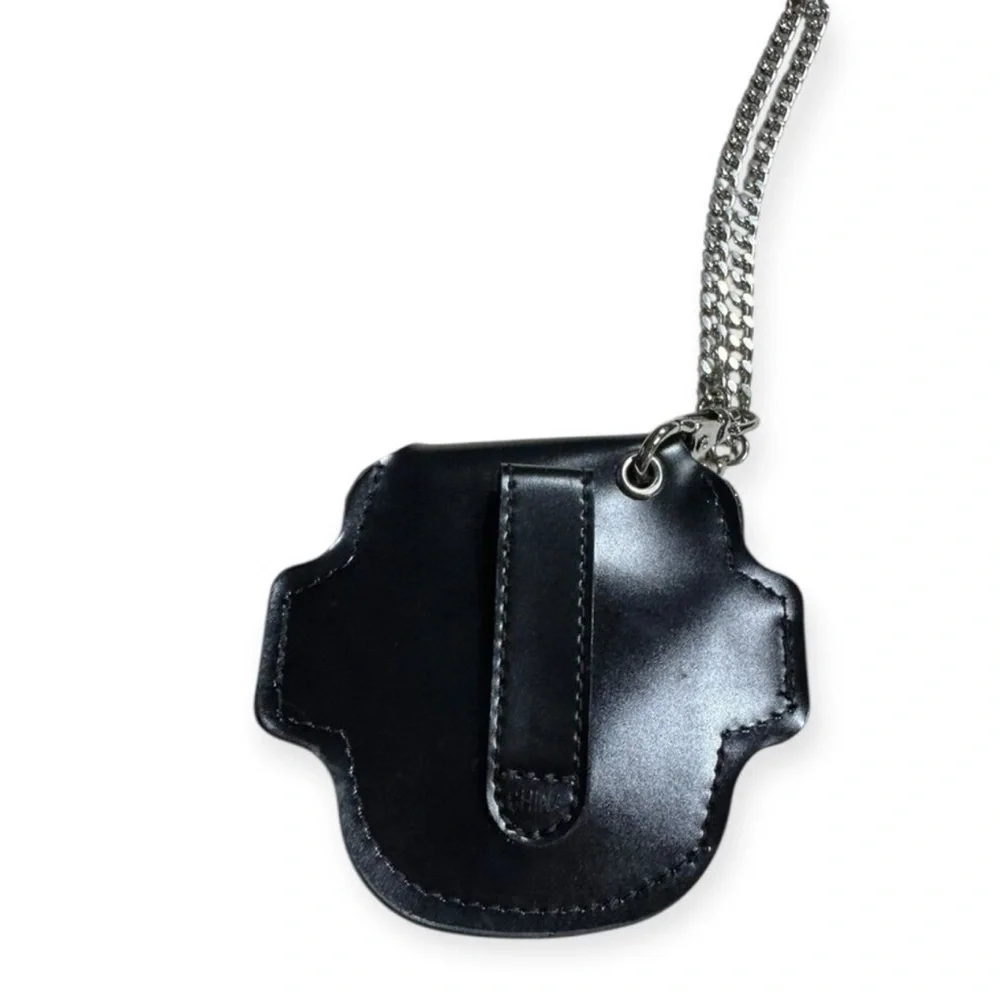 Harley-Davidson Pocket Watch Glow in Dark Vintage Quartz Chain w/ Leather Case‎